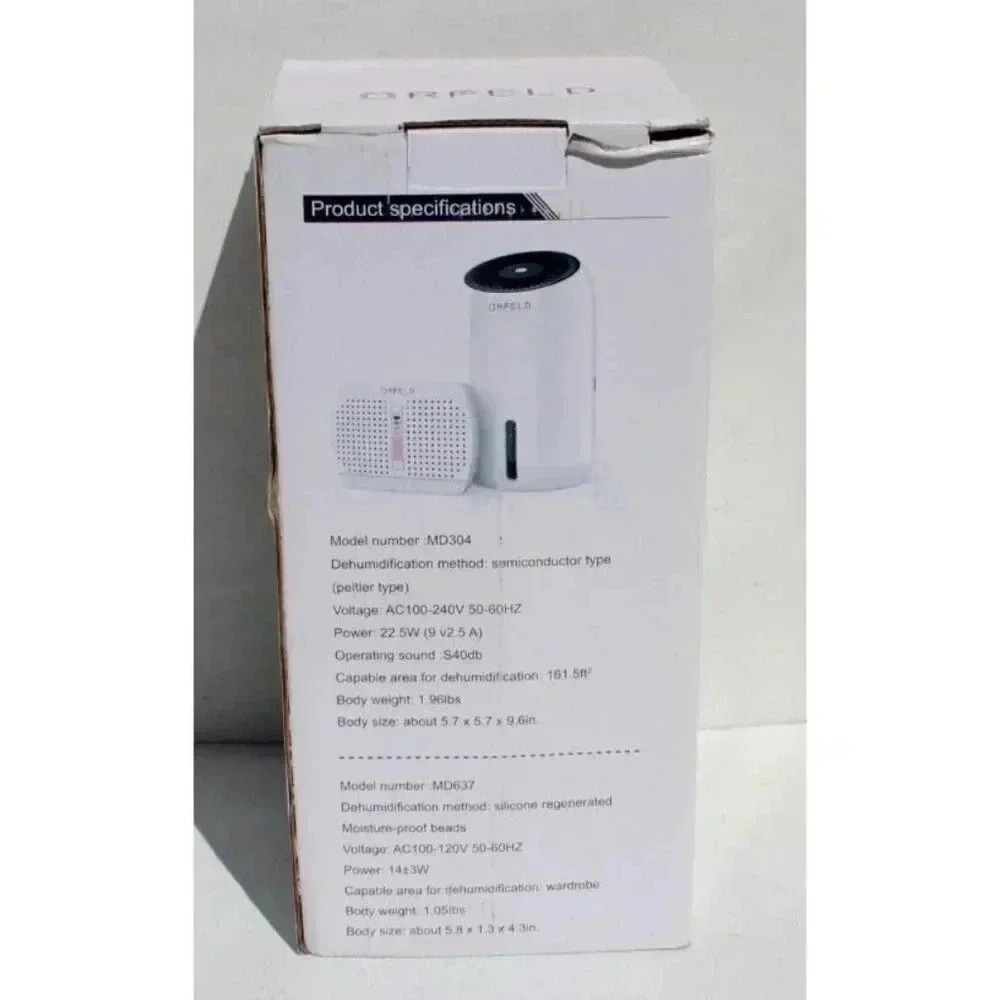 Orfeld Dehumidifier Ultra Quiet 2200 Cubic Feet Model MD637 New - Picture 4 of 4